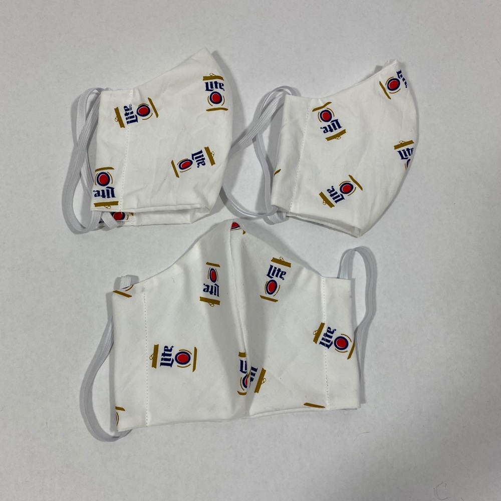 Miller lite beer face mask‎